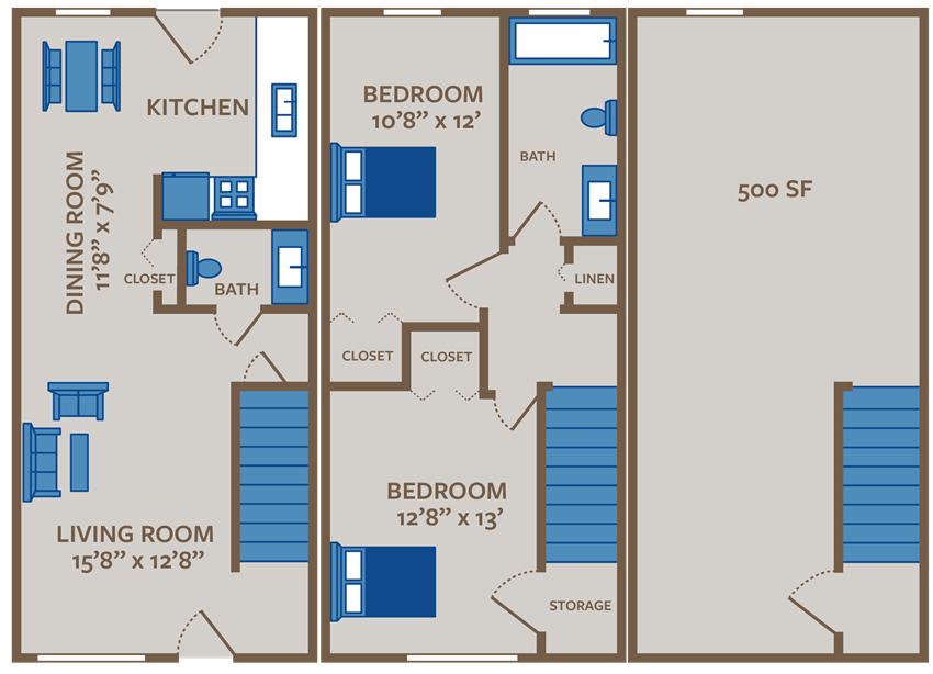 2 Bedroom Townhome with Basement